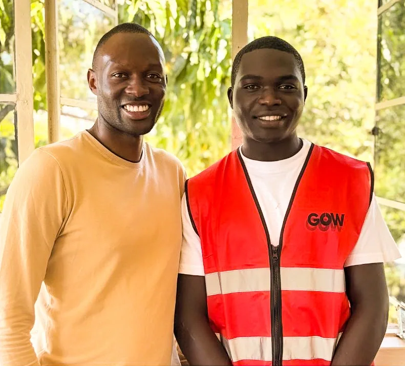 Mentor with a student scholarships recipient wearing a GOW volunteer vest